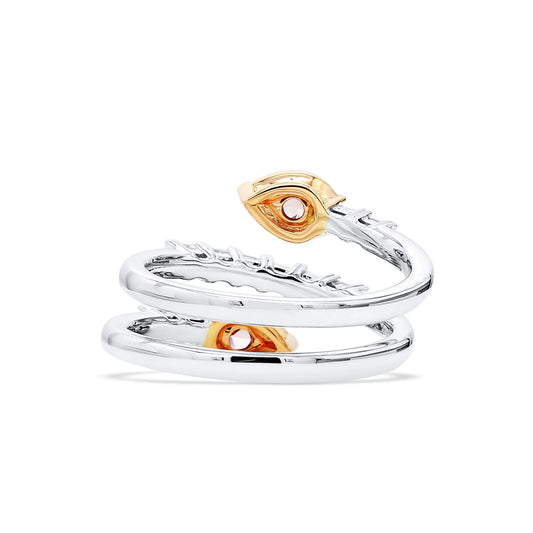 微浅粉 钻石戒指，总重1.33克拉，水滴形，GIA认证