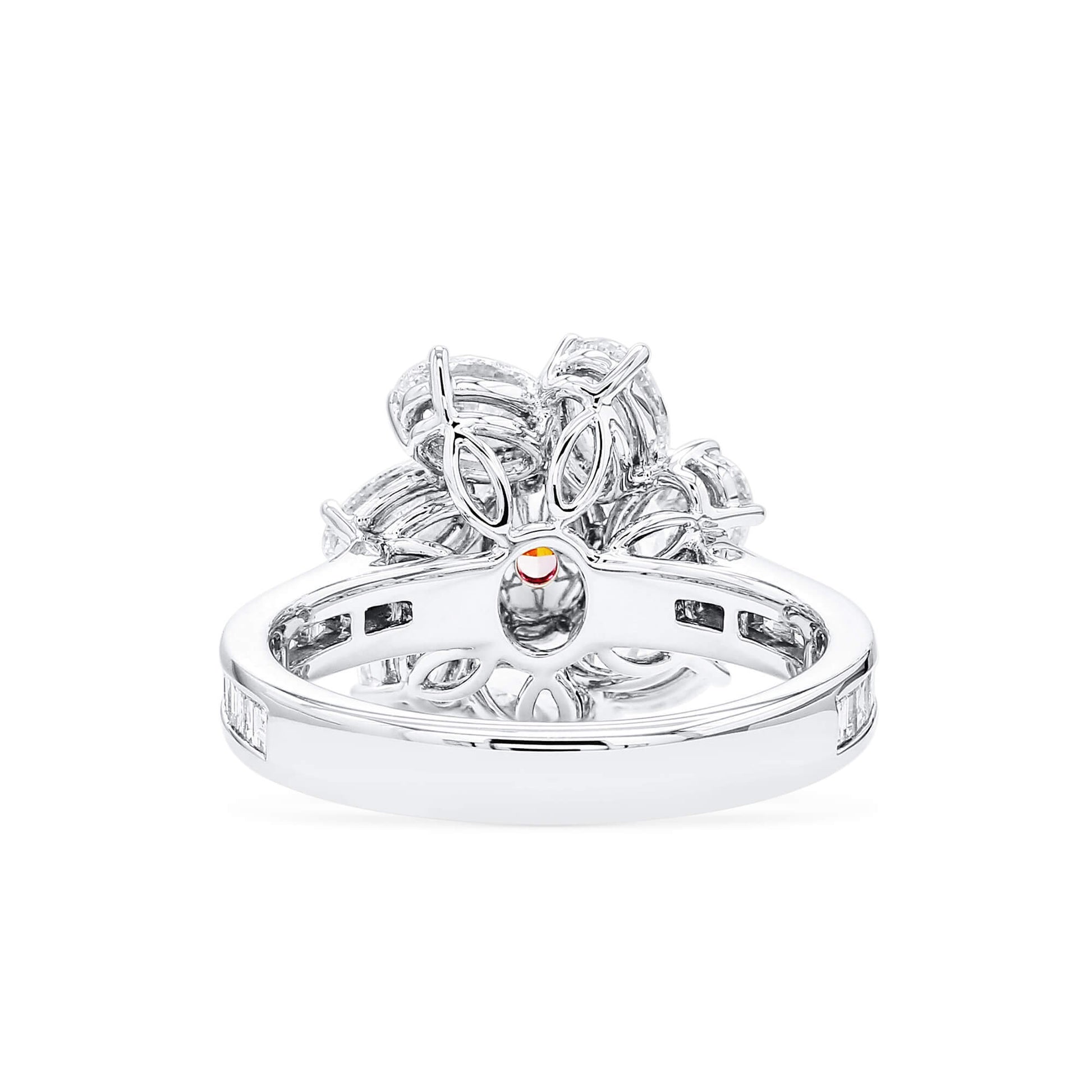 Natural Very Light Pink Diamond Halo Ring, 18K White & Rose Gold, Oval Shape, 2.82 Ct. TW