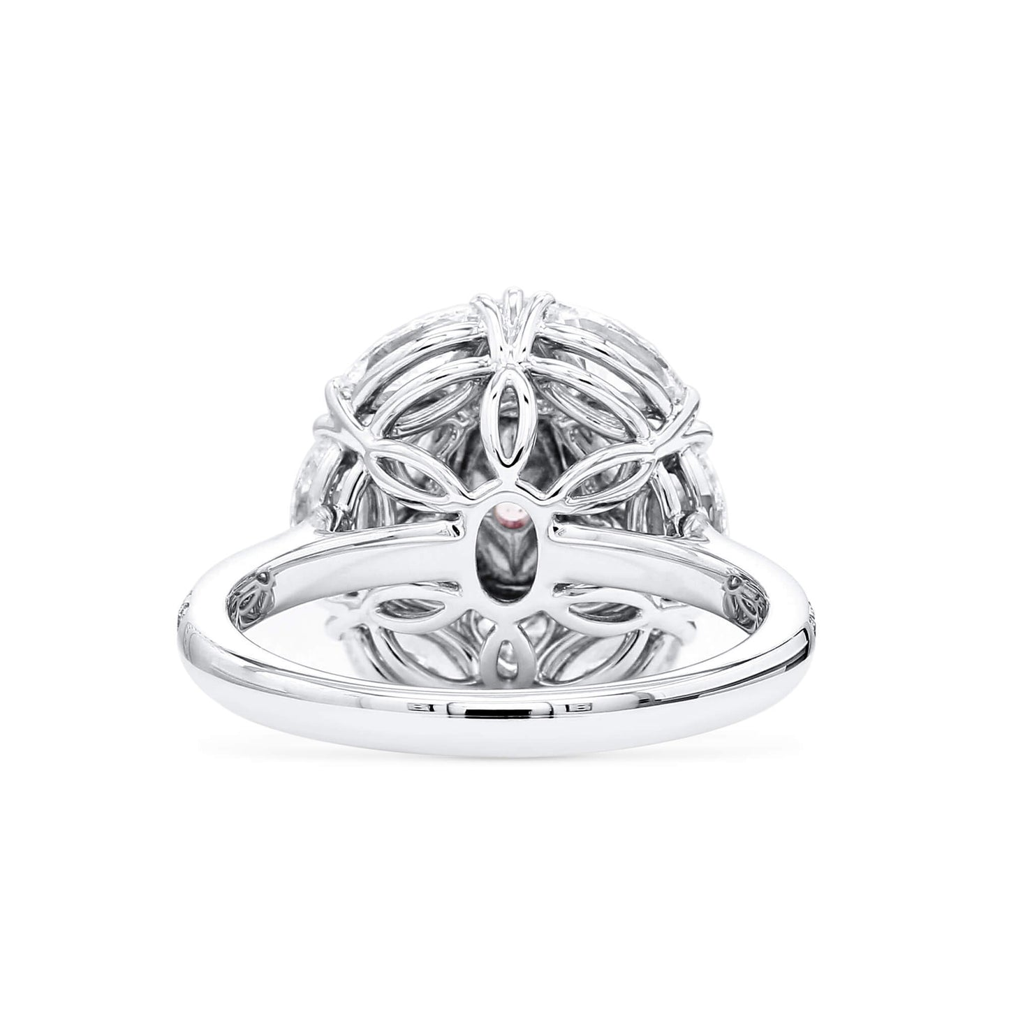 Very Light Pink Diamond Ring, 2.97 Ct. TW, Oval shape, GIA Certified