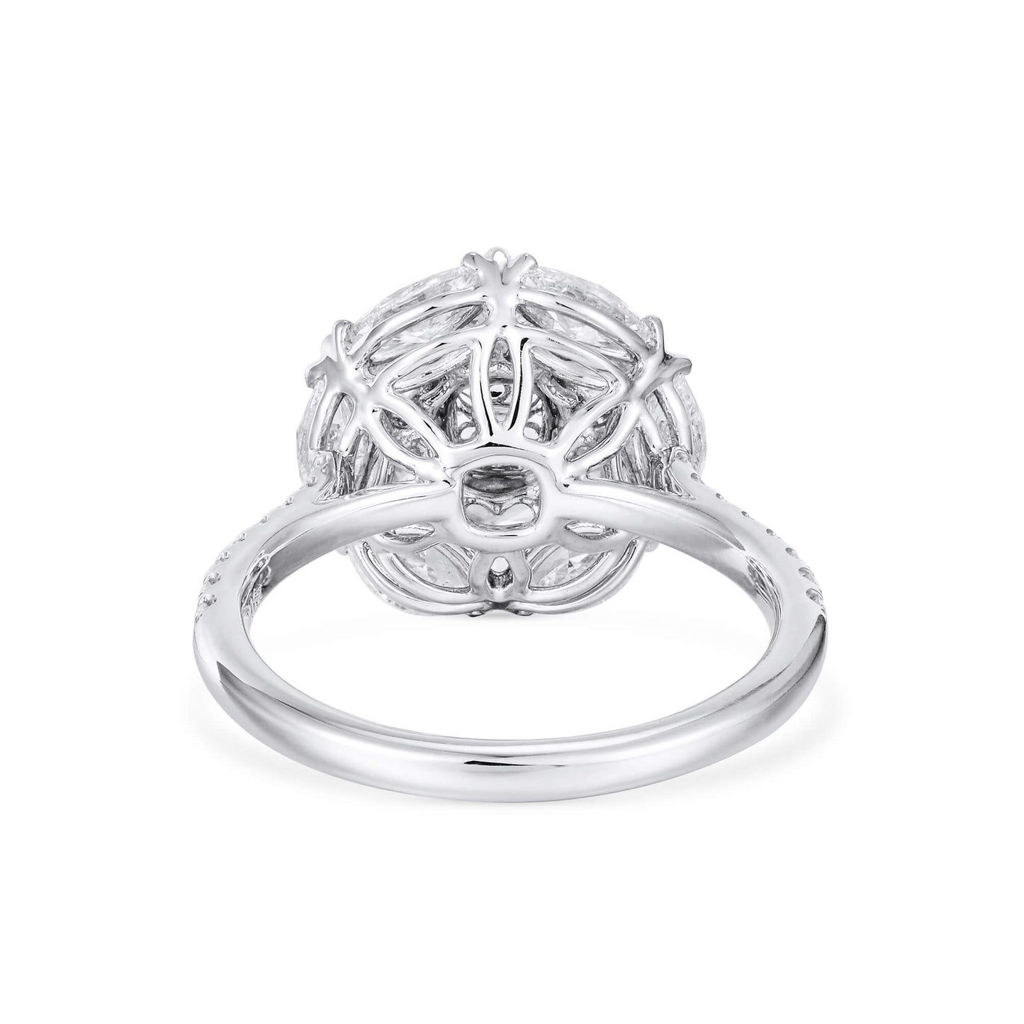 Natural Very Light Pink Diamond Ring, 18K White & Rose Gold, Cushion Shape, 3.04 Ct. TW