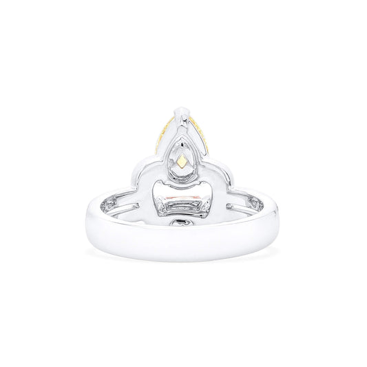 微浅 带粉色 棕钻戒指，总重2.59克拉，混合形状，GIA认证