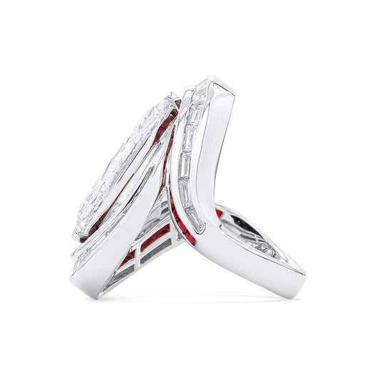 טבעת יהלום לבן ואודם, 4.30 קראט (7.77 קראט TW), מוסמך GIA 5221919332