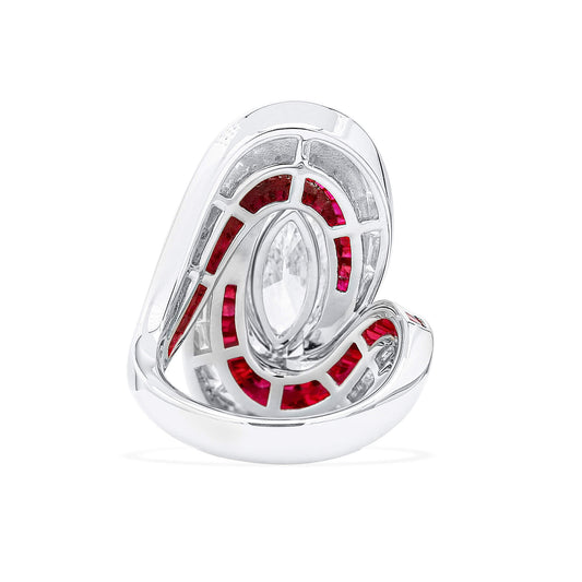 טבעת יהלום לבן ואודם, 4.30 קראט (7.77 קראט TW), מוסמך GIA 5221919332