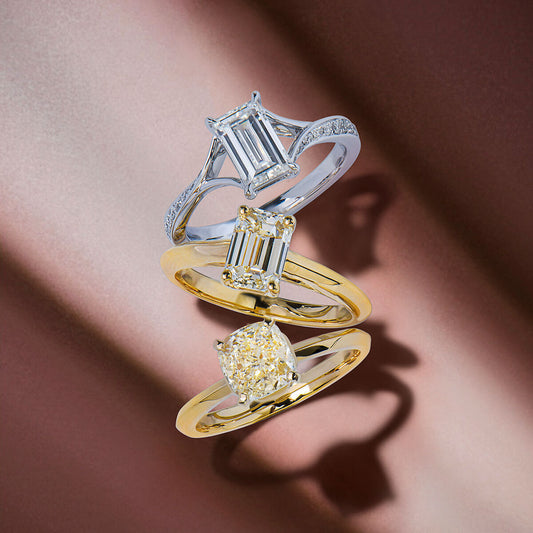 טבעת יהלום לבן, 1.17 קראט TW, צורת באגט, מוסמכת GIA 