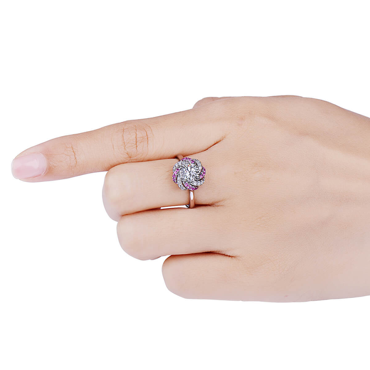 White Diamond Ring, 1.43 Ct. TW, Round Shape, GIA Certified