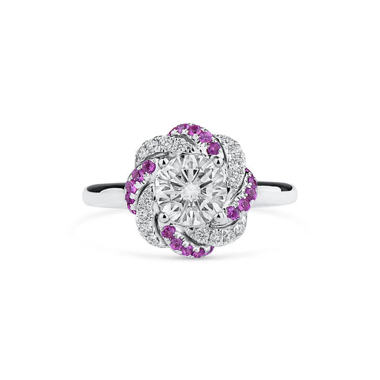 טבעת יהלום לבן, 1.43 קראט TW, צורה עגולה, מוסמכת GIA 