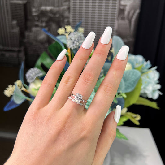 טבעת יהלום לבן, 2.15 קראט TW, צורה זוהרת, מוסמכת GIA