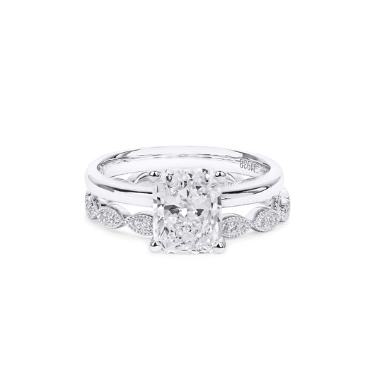 טבעת יהלום לבן, 2.15 קראט TW, צורה זוהרת, מוסמכת GIA