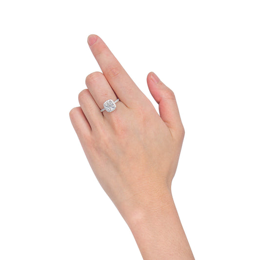 白钻戒指，总重2.45克拉，枕形，GIA认证